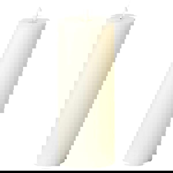 Hill Interiors Luxe Collection Natural Glow 3.5 x 9 LED Ivory Candle (Batteries Included) - Ivory - 