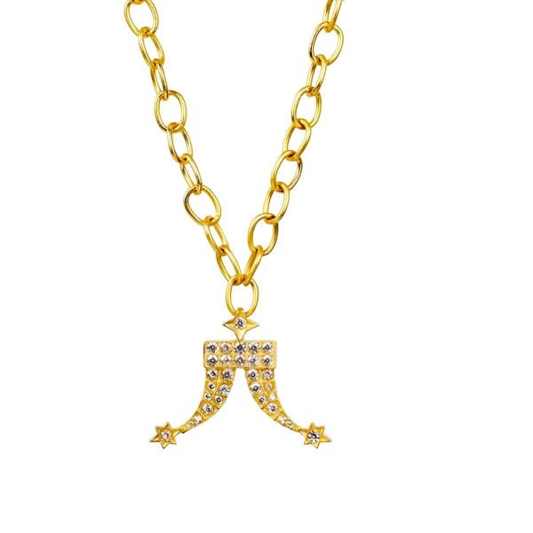 Tiger Tooth CZ Pendant Necklace - Lila Rasa