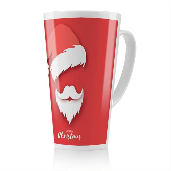 Benjamin Tate Design Santa Claus Hat And Beard Dining Latte Mug