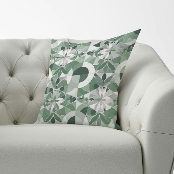 Warren Reed Geometric Pastel Green Cushions