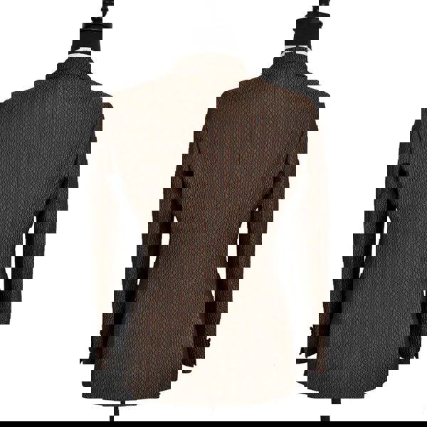 David WeJ DW Signature Velvet Peak Lapel Blazer - Brown