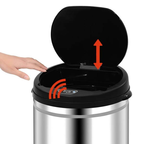 Berkfield Automatic Sensor Dustbin 30 L Stainless Steel