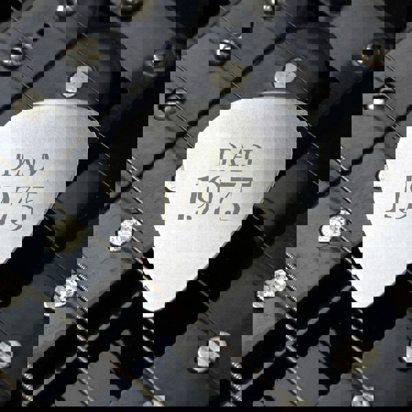 Personalised Memento Company Personalised Year Silver Plectrum