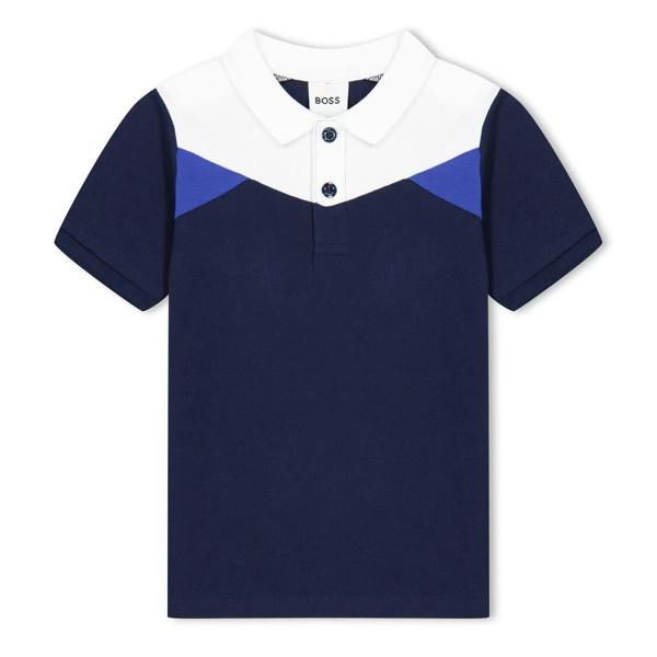 Boss Childrens/Kids Relaxed Fit Short-Sleeved Polo Shirt - Navy - 
