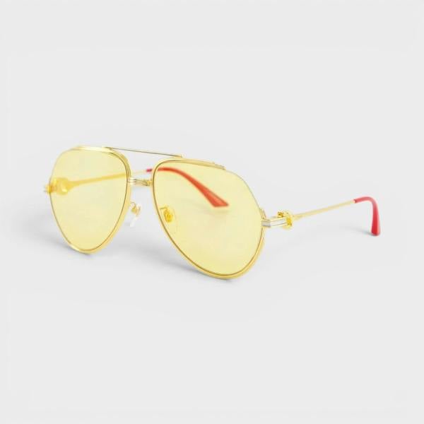 Casablanca Stainless Steel Aviator Gold Silver Red Canary