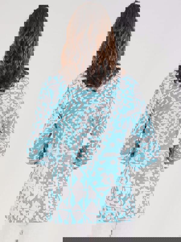 TIGI Mono Aztec Print Top