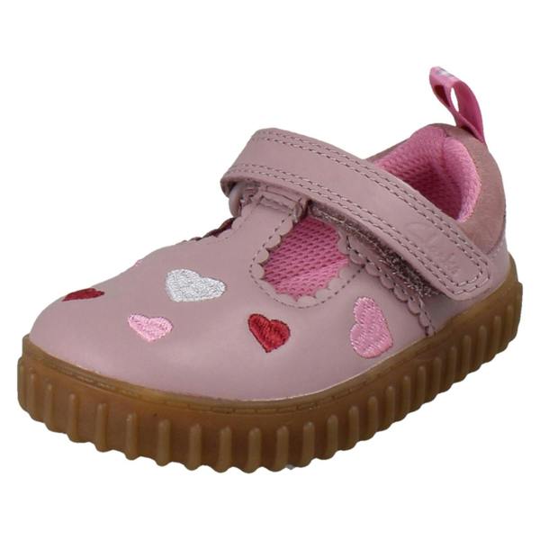 Clarks Girls Clarks T-Bar Shoes Cove Heart T