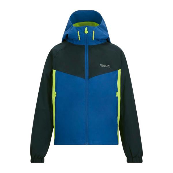 Regatta Childrens/Kids Hanleigh Waterproof Jacket - Olympian Blue/Sharp Green