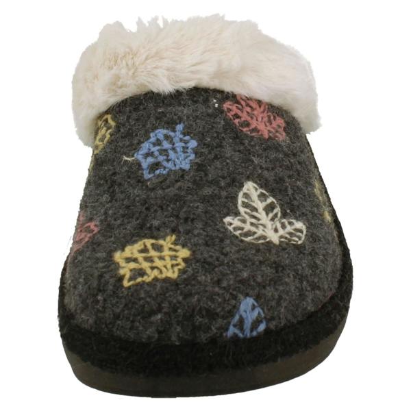 Padders Ladies Padders Lusekofte Detailed Mule Slippers Sorrel