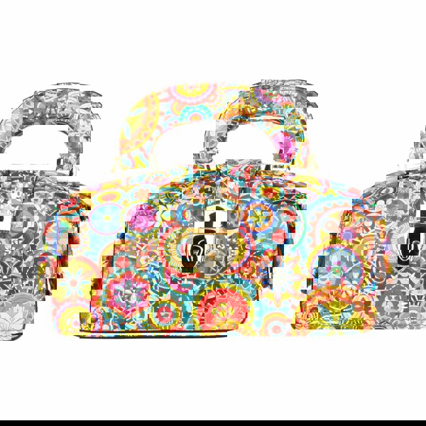 Embassy London Gazelle Mini - Signature Print - Women's mini bowling bag with handle and strap