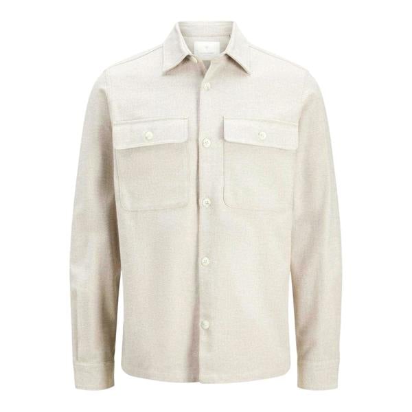Jack And Jones Mens Chest Pocket Overshirt - Summer Sand - 