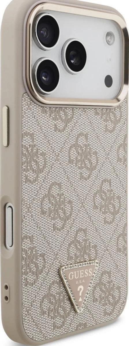 Guess 4G Triangle Logo Case with MagSafe for iPhone 17 Pro 6.3" Rose Gold - GUHMP17LP4GTDGMP