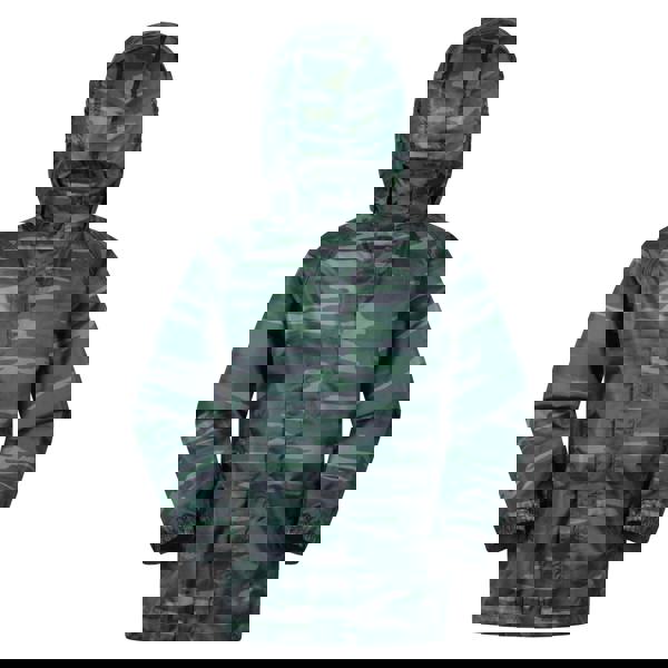 Mountain Warehouse Childrens/Kids Pakka Camo Waterproof Jacket - Khaki Green - 