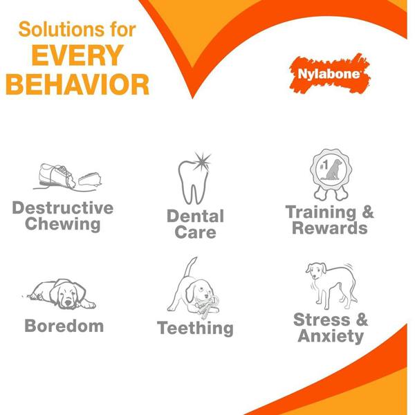 Nylabone Extreme Tough Dog Chew Toy Bone, Beef & Cheese Flavour, Medium