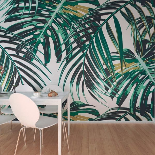 Origin Murals Tropical Leaves - Emerald