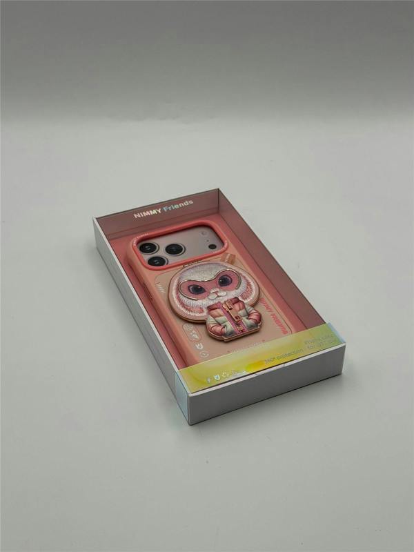 Nimmy Friends Nimmy Cool & Cute 2.0 Rabbit Case with MagSafe Stand for iPhone 17 Pro 6.3" Pink - N-YJKM-CXZJZH-IP17-PRO-08