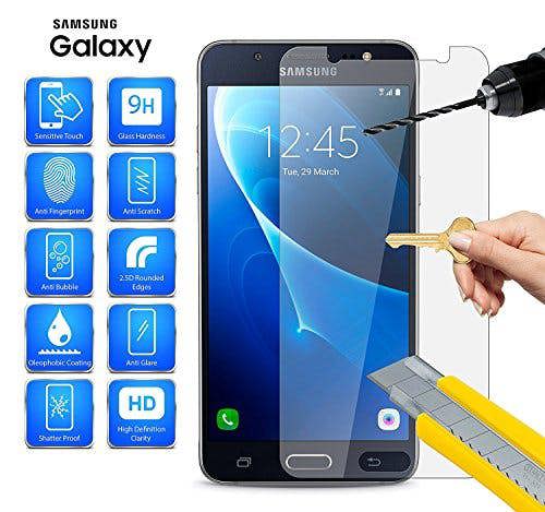Samsung Galaxy J2 Prime Protector, Tempered Glass Protective Films Invisible Transparent Clear Protection Display Shield for Samsung Galaxy J2 Prime