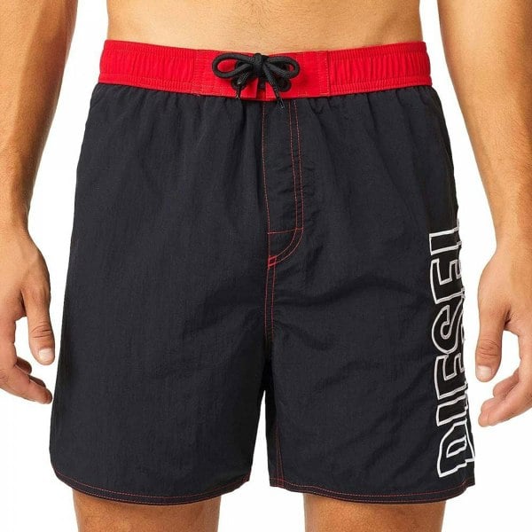 Diesel Bmbx Wave Swim Short, Black