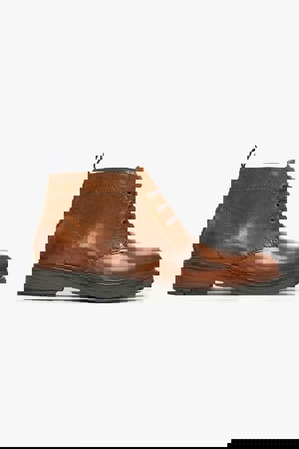 House of Cavani Austin Tan Lace Up Leather Boot