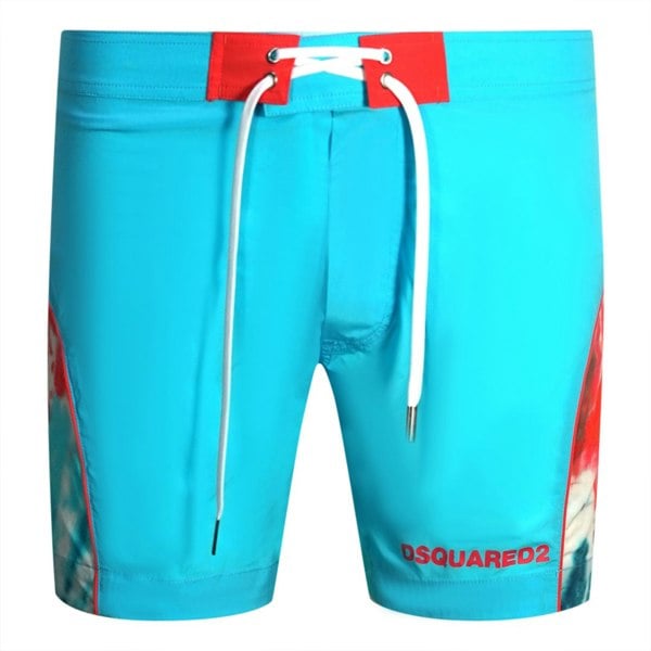 Dsquared2 Tie Dye Design Swim Shorts - Blue