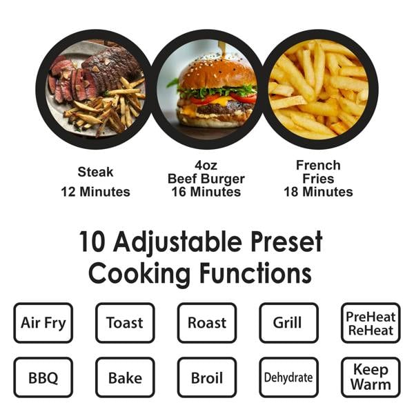 EMtronics Digital Air Fryer and Grill 6.3 Litre