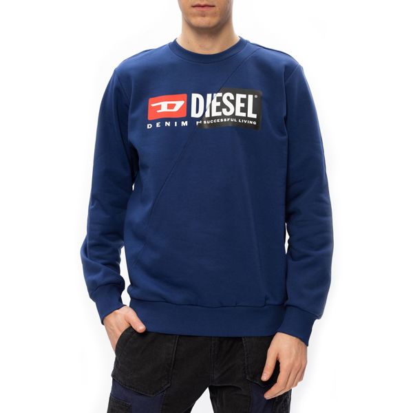 Diesel S-Girk Cut Sweatshirt Jumper - Blue