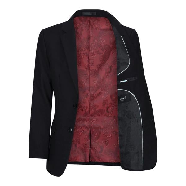 Paul Andrew Boys 3 Piece Plain Black Classic Retro Suit