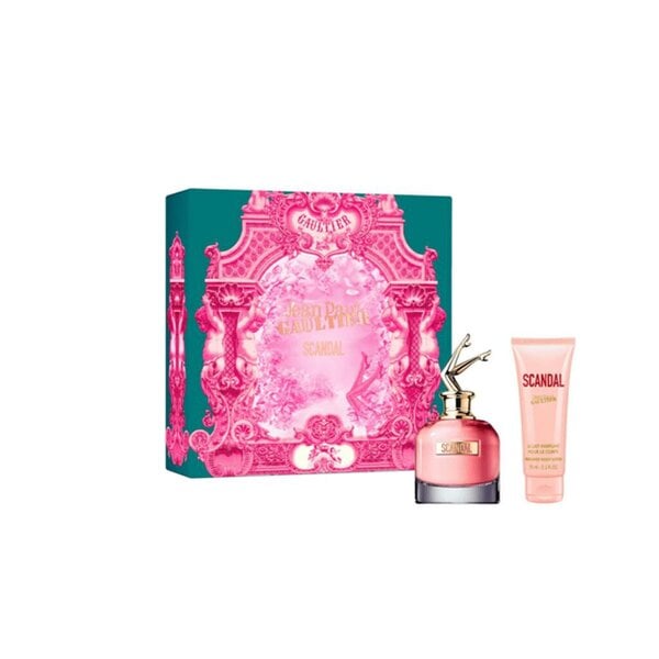 Jean Paul Gaultier Scandal Eau de Parfum Women's Perfume Gift Set Spray (50ml) with Body Lotion