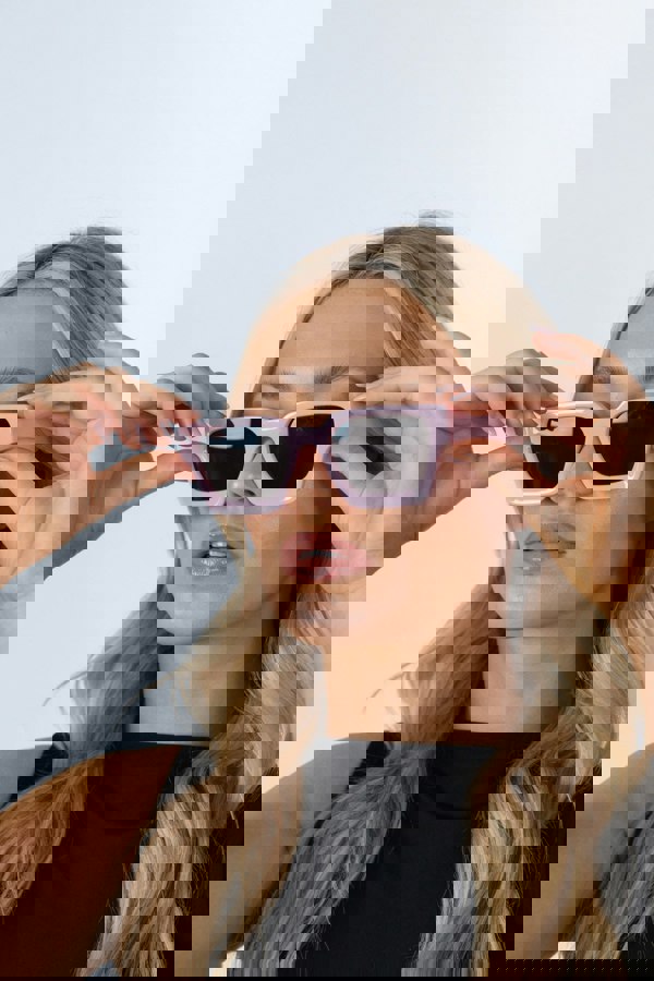 SVNX Square Retro Pink Sunglasses