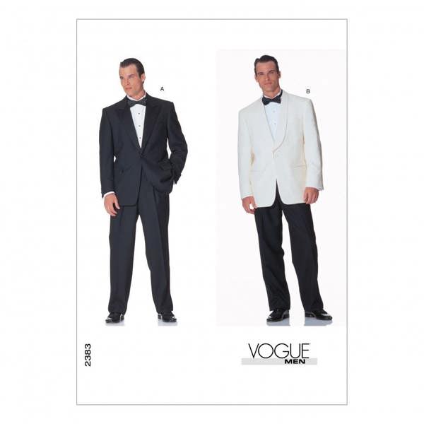 Vogue Sewing Pattern 2383, Jackets, Trousers, Suits for Men, 32-34-36 - Advanced
