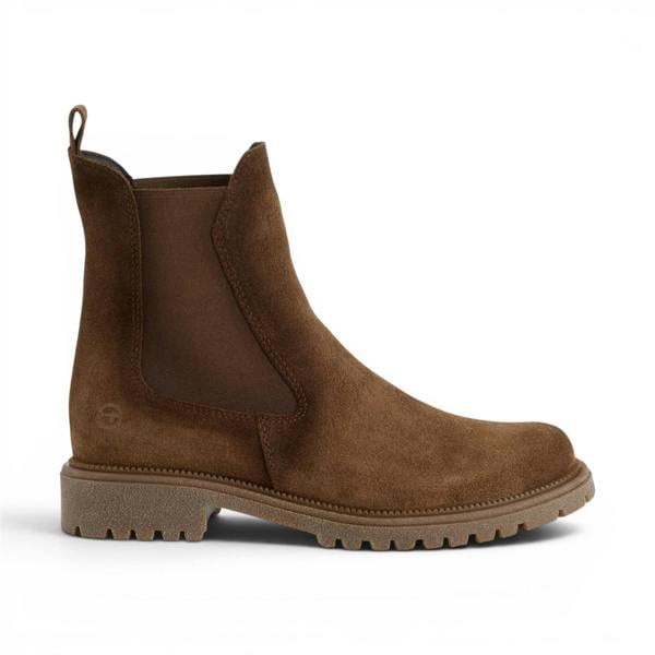 Tamaris Womens Brown Leather High Chelsea Ankle Boots - 25427-41