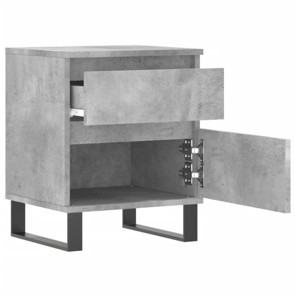 Berkfield Bedside Cabinet Concrete Grey 40x35x50 cm Engineered Wood