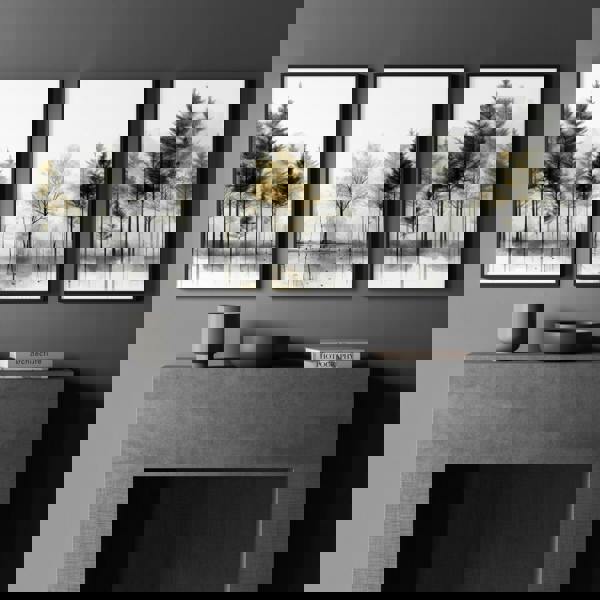 Modern Living Room Wall Art | Set of 3 Asian Inspired Wall art Prints