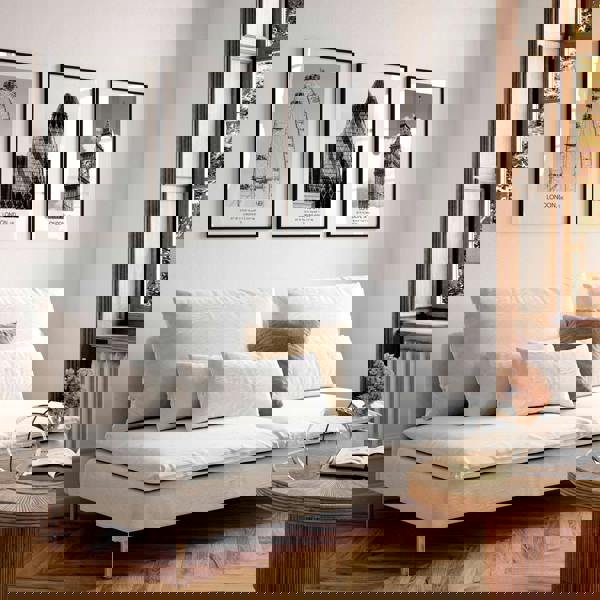 Wall pictures for living room ideas | set of 3 London wall art prints