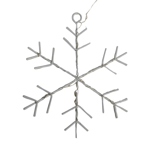 Samuel Alexander 1.2m Battery Operated Snowflake Curtain Christmas Lights with 147 White LEDs
