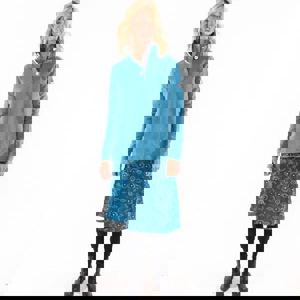 Lazy Jacks Women's Circle Jersey Midi Skirt - Teal