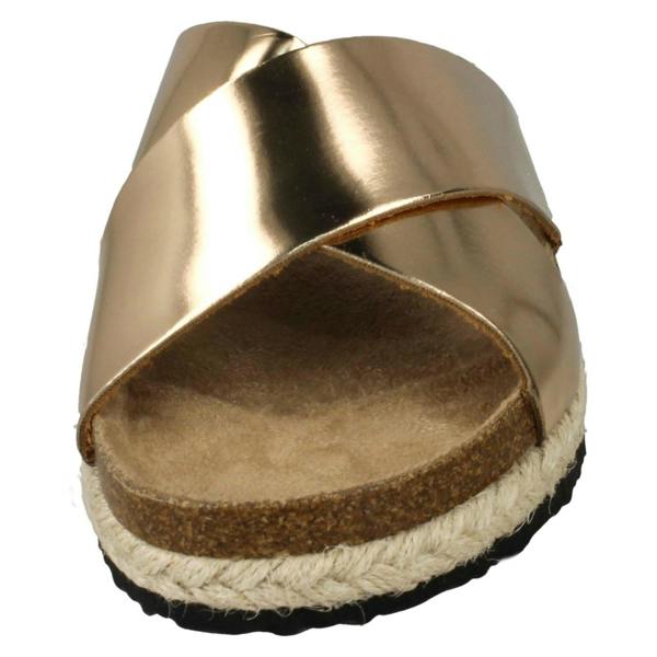 Spot On Ladies Spot On Cross Over Strap Mules