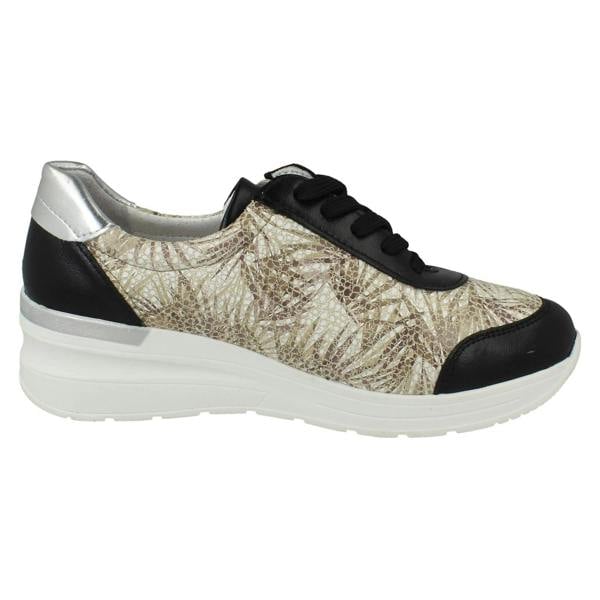 DB Shoes Ladies DB Casual Wedge Trainers Wolf