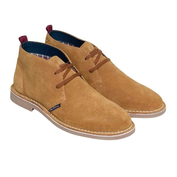 Ben Sherman Mens Hemmings Suede Desert Boots - Tan - 