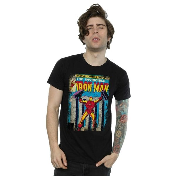 Marvel Mens Iron Man Cover T-Shirt - Black