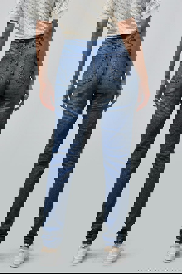 ENORSIA High Waist Regular Length Distressed Jeans