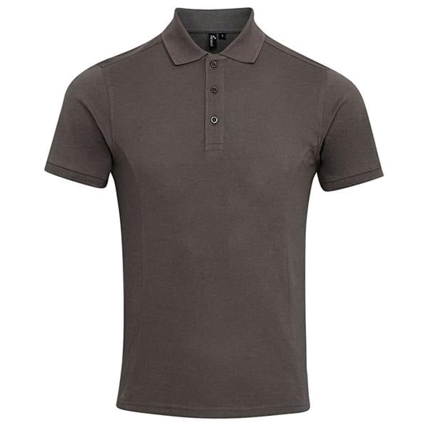 Premier Mens Coolchecker Plus Piqu Polo Shirt - Dark Grey