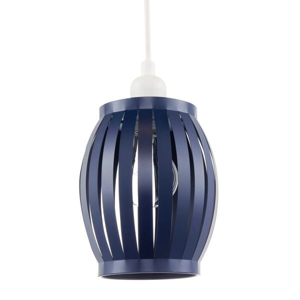 Unique Grill Style Pendant Lighting Shade in Dark Navy Midnight Blue Image 1