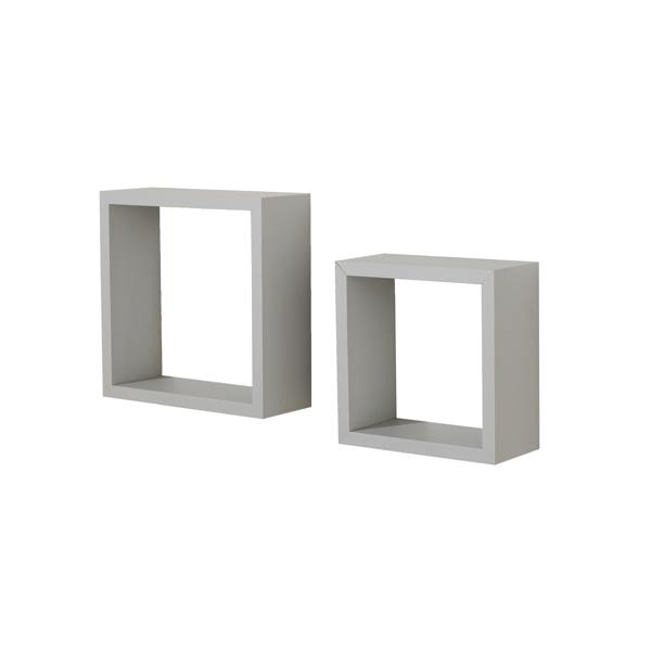 Core Products Set of 2 Hudson Floating Black Wall Cubes