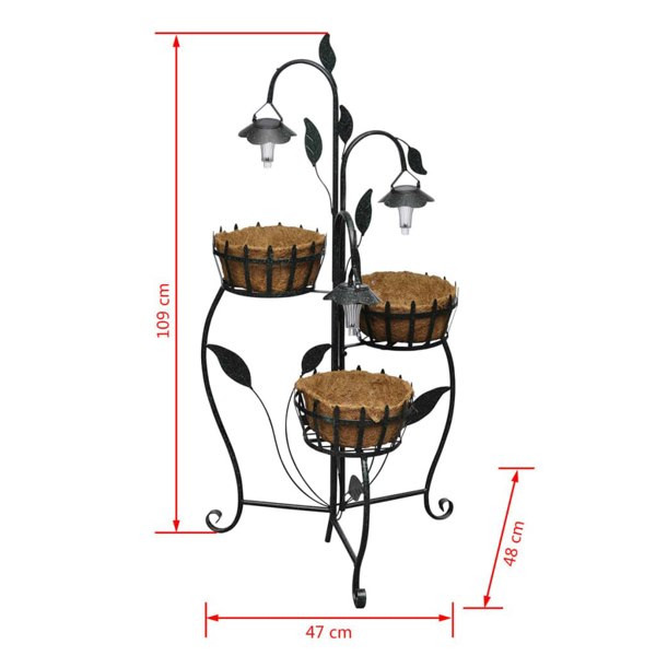 Berkfield Solar LED Plant Rack