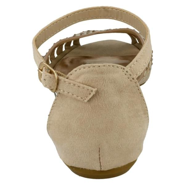 Anne Michelle Ladies Anne Michelle Flat Diamante Trim Sandals