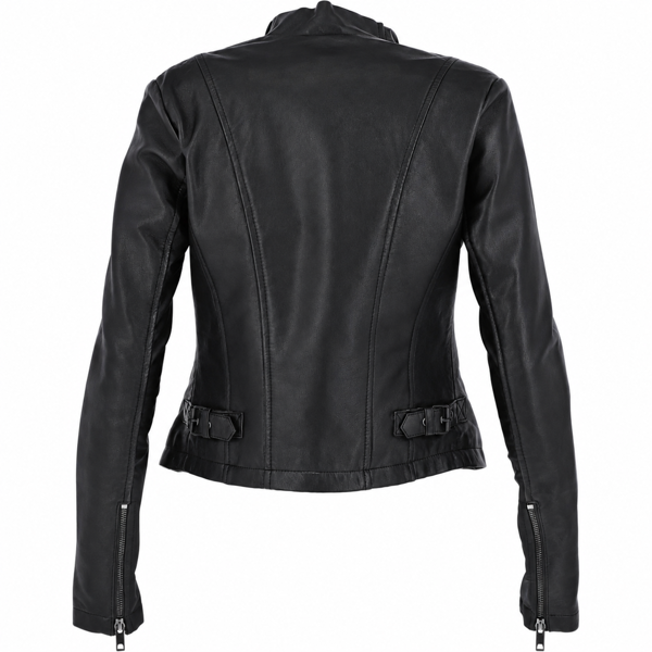 'Licra' Waterfall Front Leather Jacket