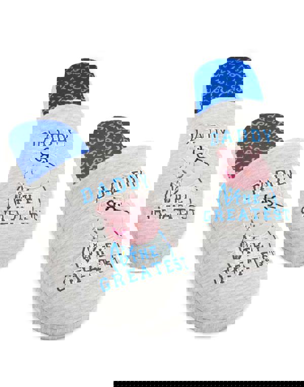 Peppa Pig Mens Grey Daddy Pig Mule Slippers