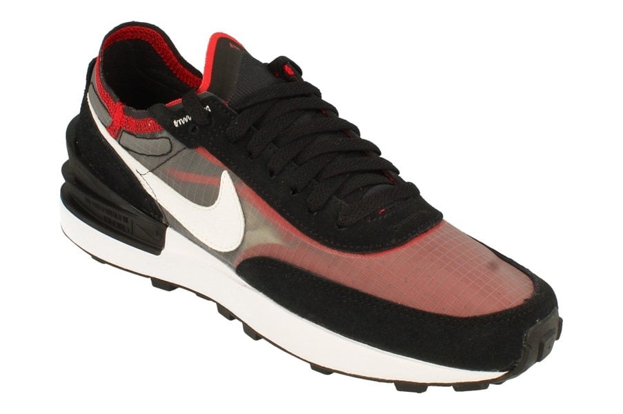 Nike Waffle One Se Mens Trainers Dd8014  001 - Black White Sport Red 001 - Photo 3
