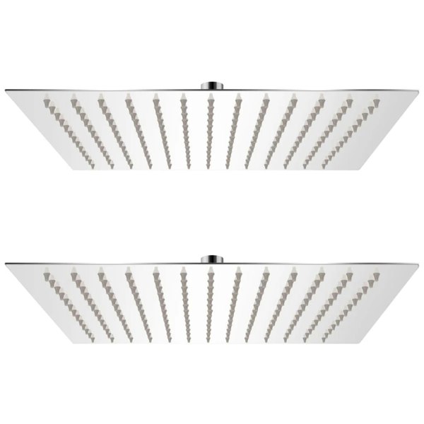 Berkfield Rain Shower Head 2 pcs Stainless Steel 25x25 cm